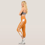 Personalised Text Striped Capri Leggings<br><div class="desc">Add your own text to these easy to personalise capri leggings from Ricaso</div>