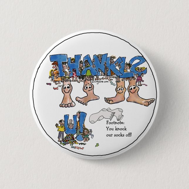 Personalised Thank You 6 Cm Round Badge (Front)