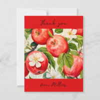 personalised Thank you Apple print farmers red 