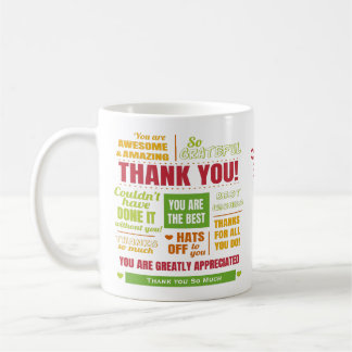 Personalised Thank You Appreciation Message Coffee Mug