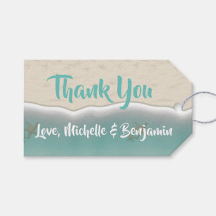 Personalised Thank You Beachy Wedding Gift Tags
