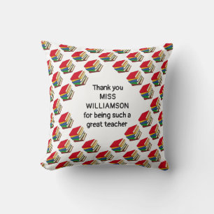 Personalised THANK YOU Books Teacher Cushion