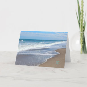 Personalised thank you card beach blank inside