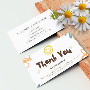 Personalised Thank You Card Business Pastel