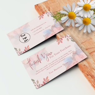 Personalised Thank You Card For Customer