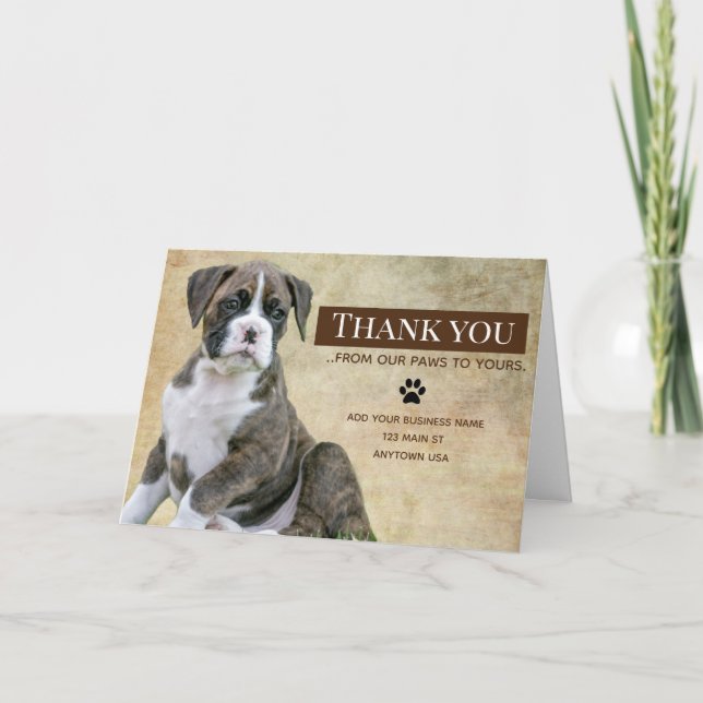 Personalised Thank You Card - Veterinary (Front)