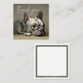 Personalised Thank You Card with french bulldog