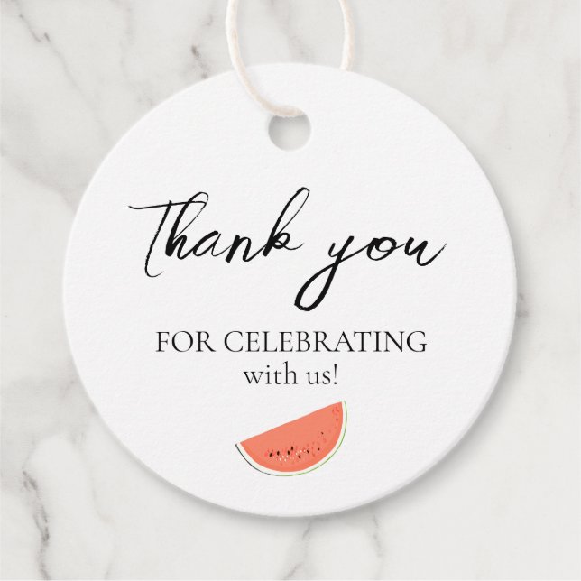 Personalised Thank You (Circle) Favour Tags (Front)
