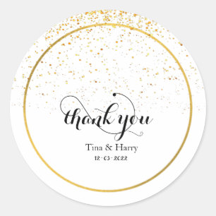 Personalised Thank you  classic round sticker