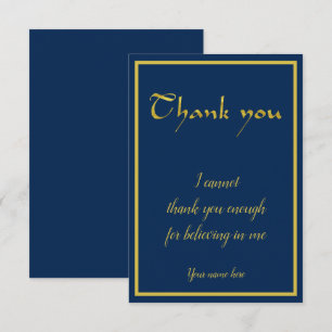 Personalised Thank You for Believing in Me Card
