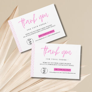 Personalised Thank You For Your Business Cards