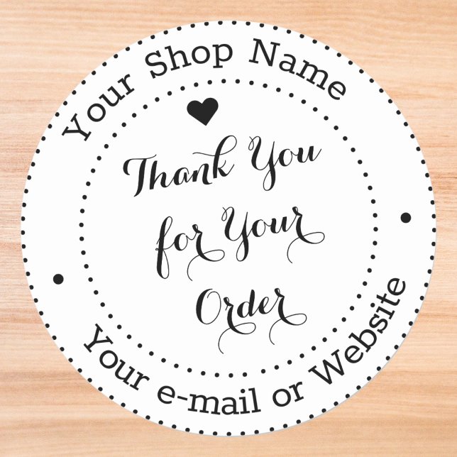 Personalised Thank You for Your Business Order Classic Round Sticker (Personalized Thank You for Your Business Order Classic Round Sticker)