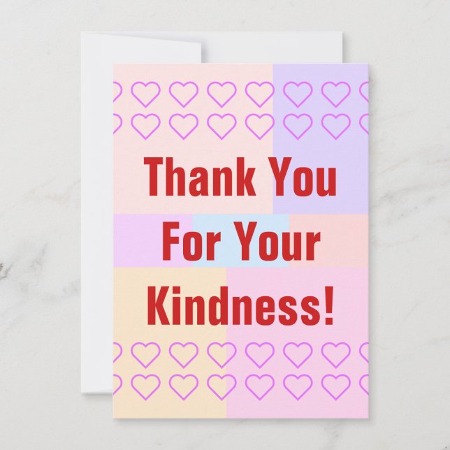Personalised "Thank You For Your Kindness!" Card (Front)