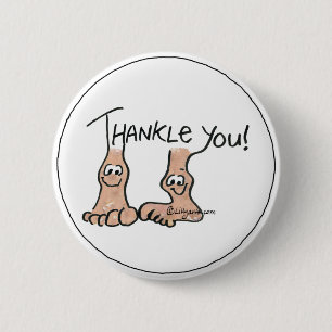 Personalised Thank You Gift 6 Cm Round Badge