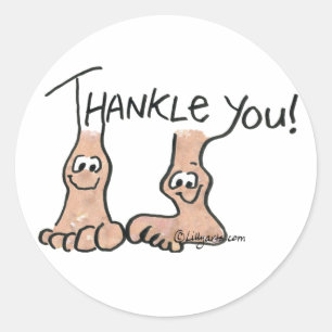 Personalised Thank You Gift Classic Round Sticker
