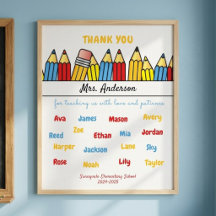 Personalised thank you gift for the teacher 