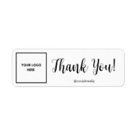 Personalised Thank you Label: Your Name & Log