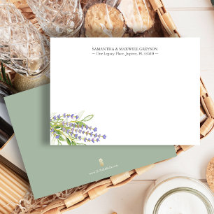 Personalised Thank You Notecards Lavender