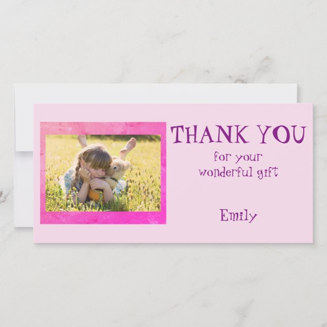 Personalised Thank you Photo Card (Front)