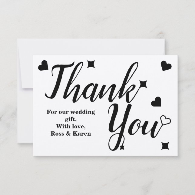 Personalised Thank You Simple Rustic Typography (Front)