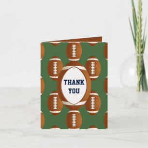 Personalised Thank You Sports Party football theme Card