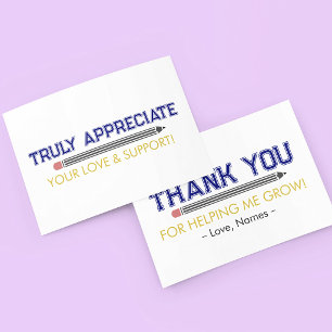 Personalised Thank You Teacher Appreciation Custom Card