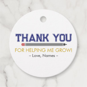 Personalised Thank You Teacher Appreciation Custom Favour Tags
