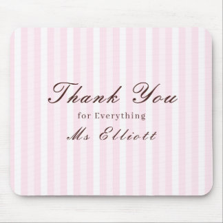 Personalised Thank You Teacher Mouse Pad Pink Mist