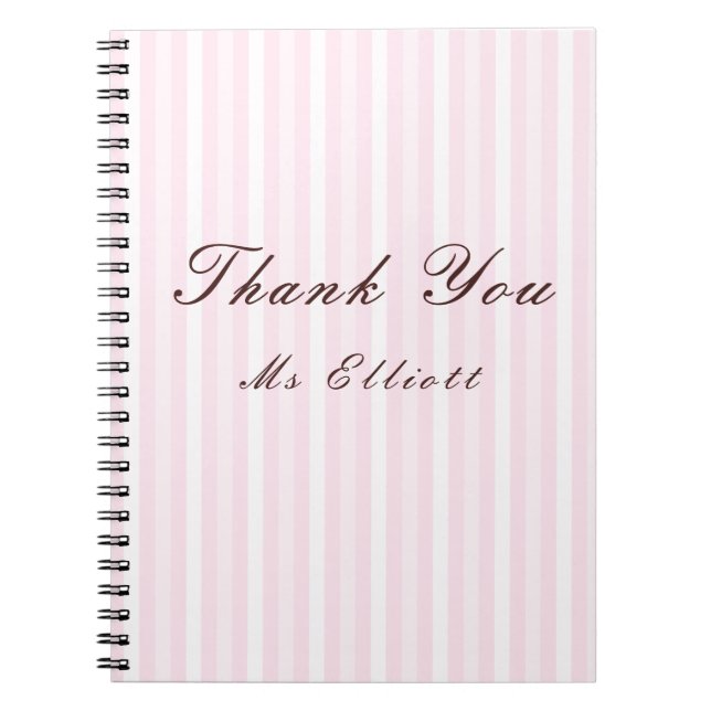 Personalised Thank You Teacher Notebook  (Front)