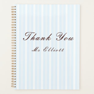 Personalised Thank You Teacher Notebook Planner