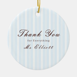 Personalised Thank You Teacher Ornament Bluebell