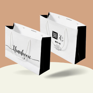 Personalised Thank You With Custom Logo Business Large Gift Bag