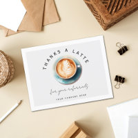 Personalised Thanks a Latte Referral Thank You 