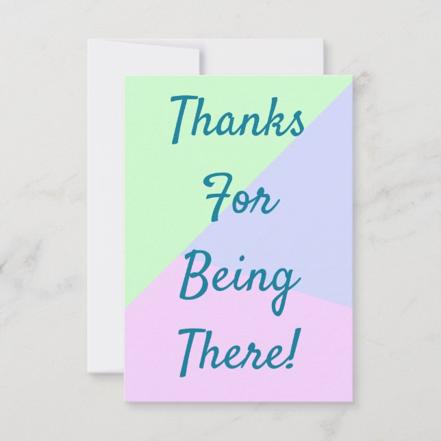 Personalised "Thanks For Being There!" Card (Front)