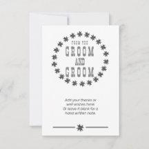 Personalised Thanks from the Groom and Groom