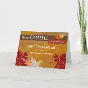 Personalised Thanksgiving Business Greeting Cards