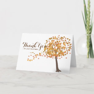 Personalised Thanksgiving Cards - Autumn Leaf Card
