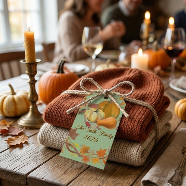 Personalised Thanksgiving Custom Autumn  Gift Tags (Creator Uploaded)