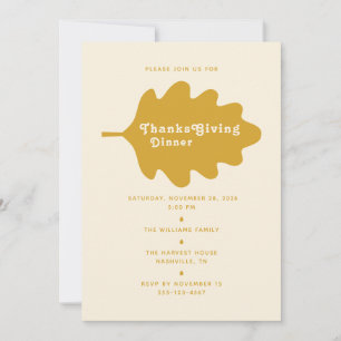 Personalised Thanksgiving Dinner Invitation Card