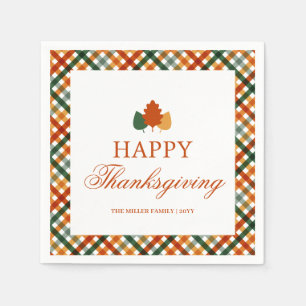 Personalised Thanksgiving Dinner Party Napkins