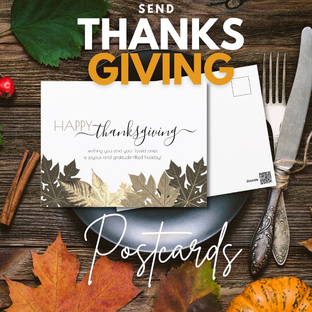 Personalised Thanksgiving Message Employees Postcard (Creator Uploaded)