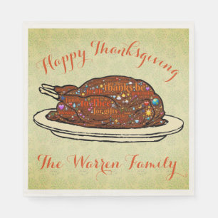 Personalised Thanksgiving Napkins