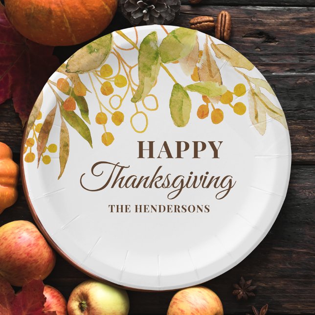 Personalised Thanksgiving Paper Plate (Creator Uploaded)