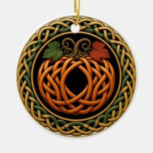 Personalised Thanksgiving Pumpkin Ceramic Tree Decoration