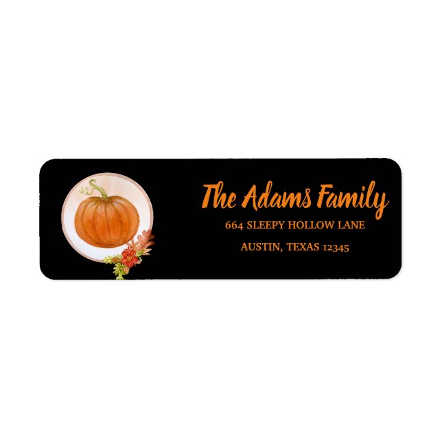 Personalised Thanksgiving Pumpkin Holiday (Front)