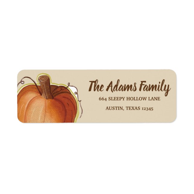 Personalised Thanksgiving Pumpkin Holiday (Front)