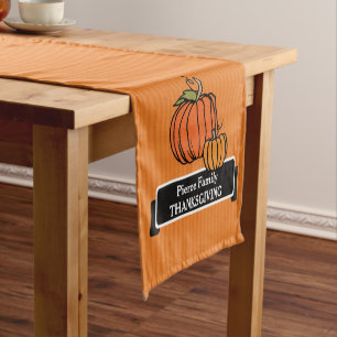 Personalised Thanksgiving PumpkinTable Runner