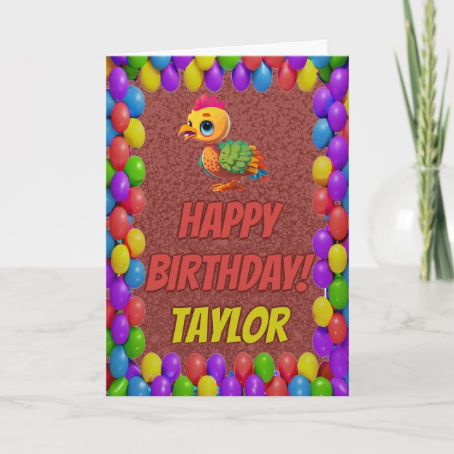 Personalised Thanksgiving Turkey Birthday Card (Front)