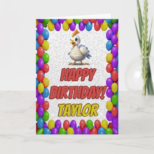 Personalised Thanksgiving Turkey Birthday Card (Front)