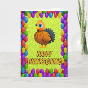 Personalised Thanksgiving Turkey Greeting Card